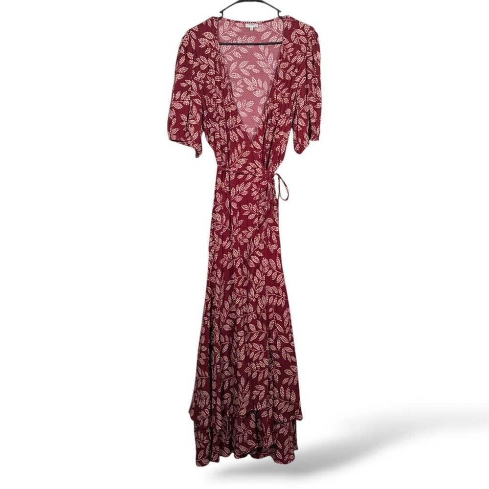 THE ODELLS‎ lilith cardinal Wrap Maxi dress XL Romantic Cottagecore Fall Neutral
